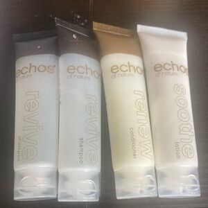 4/$25 Echos of Nature travel set. Includes shampoo, conditioner & lotion.New